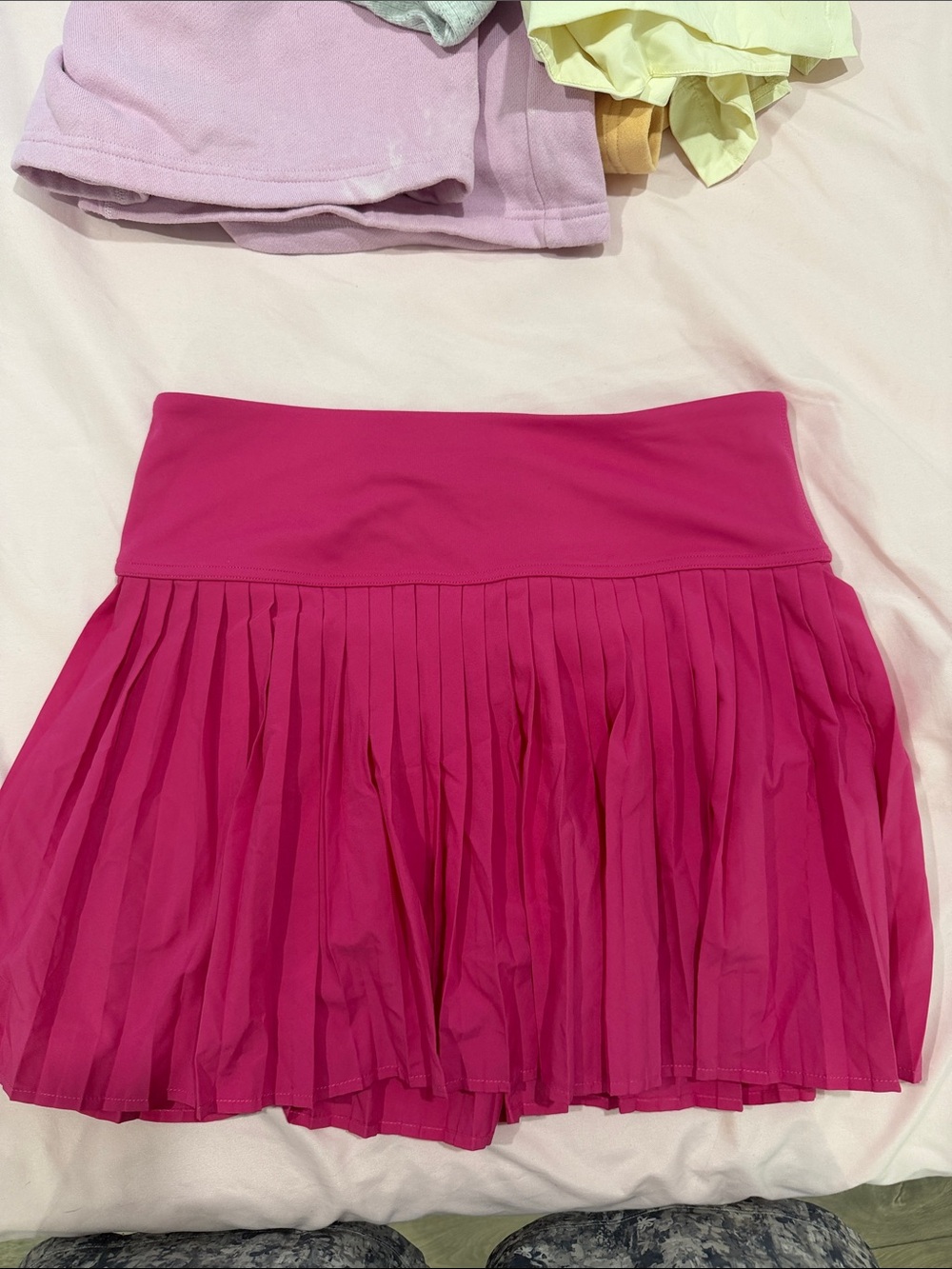 Fabletics Hot Pink Pleated Mini Skirt